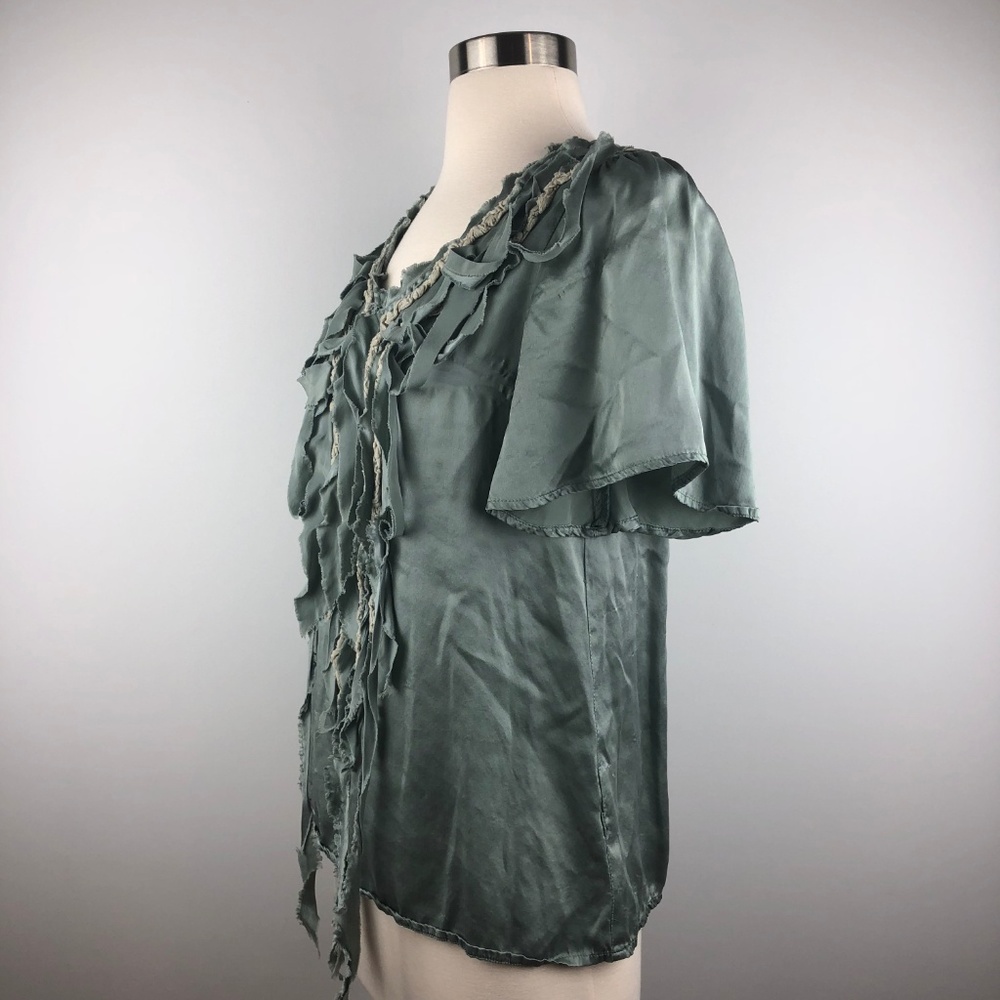 Lala Ribbon Strands Silk Blouse Top Small - Picture 5 of 9